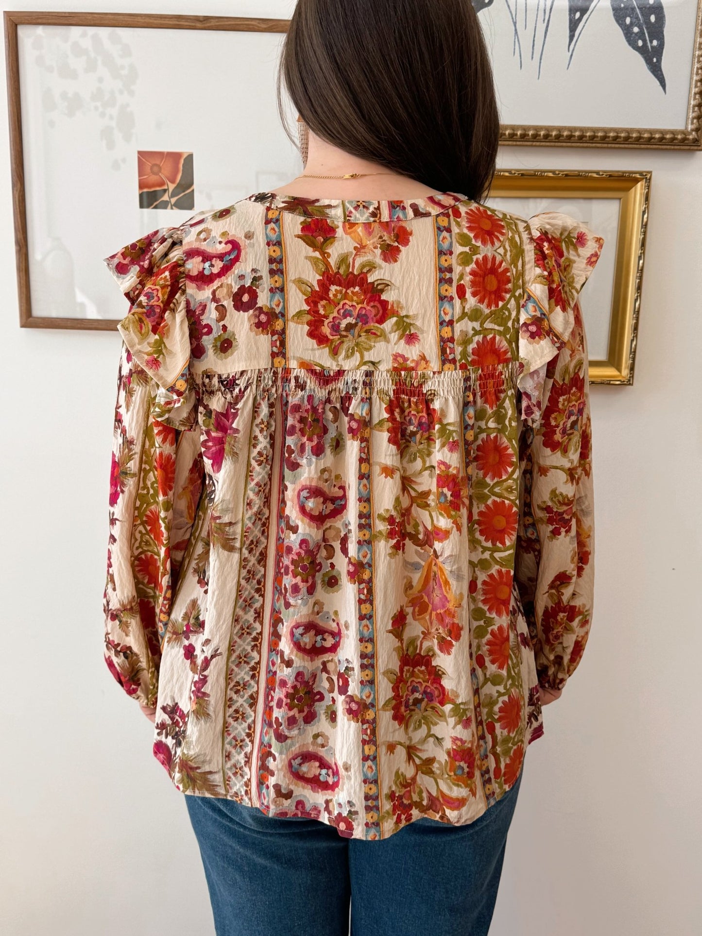 Garden Party Peasant Blouse Shirts & Tops