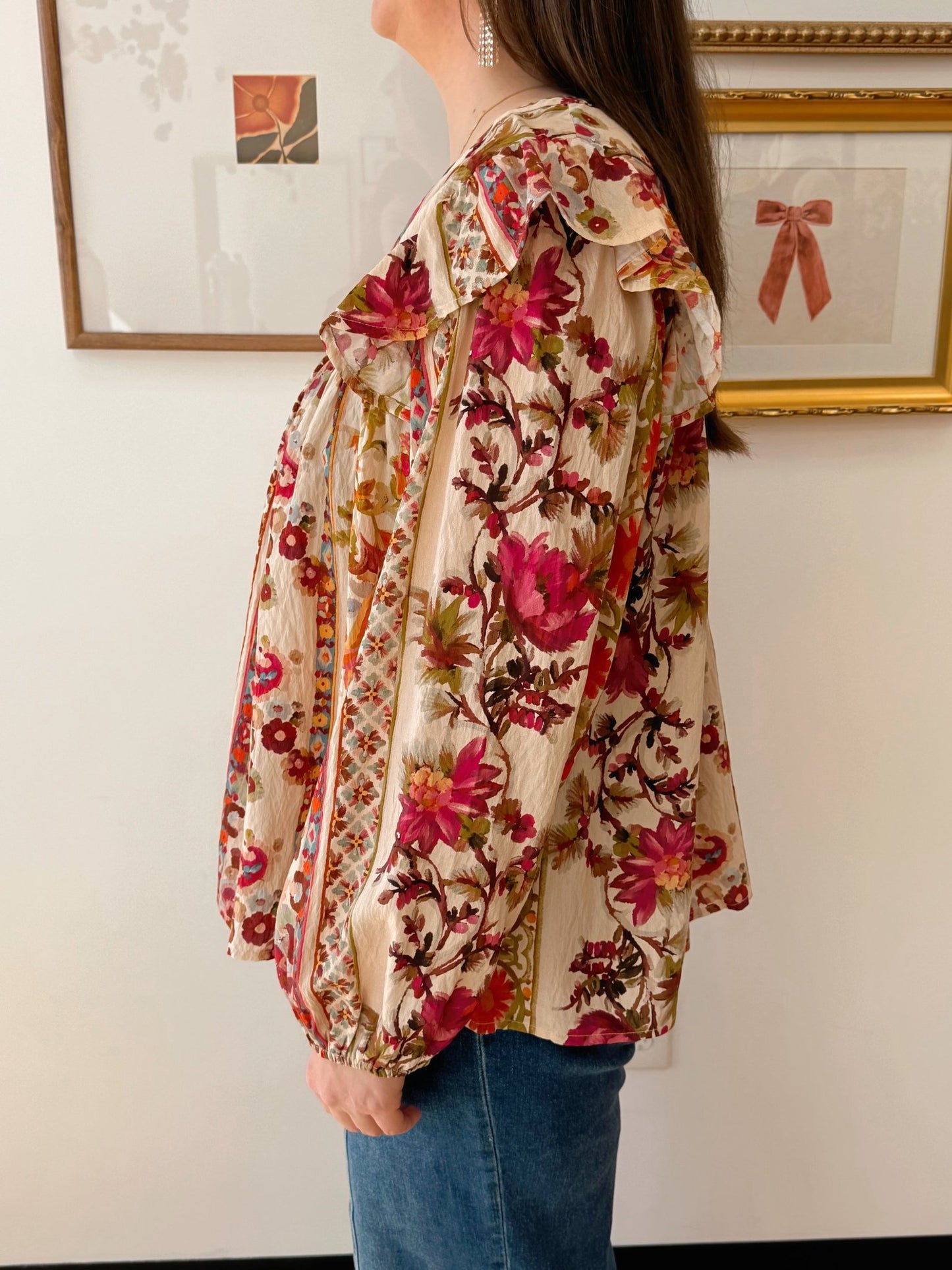 Garden Party Peasant Blouse Shirts & Tops