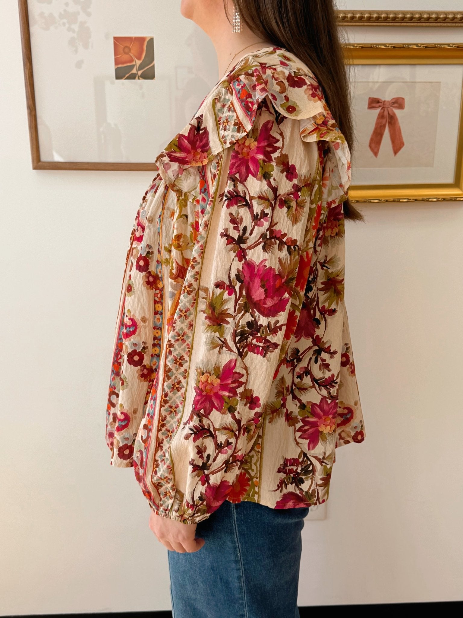 Garden Party Peasant Blouse Shirts & Tops
