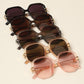 Geometric Metal Accent Sunnies Sunglasses