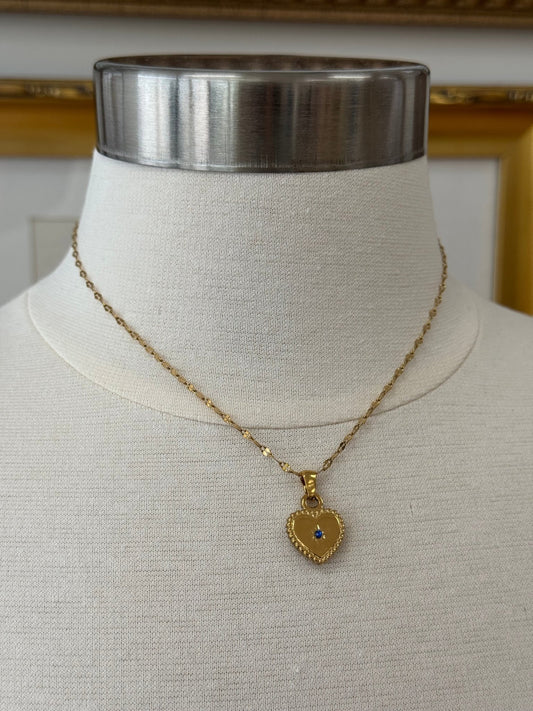 Golden Hour Heart Pendant Necklaces