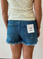 High Rise A-Line Denim Shorts Shorts