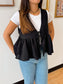 Lace Trim Tie Front Top Shirts & Tops