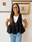 Lace Trim Tie Front Top Shirts & Tops