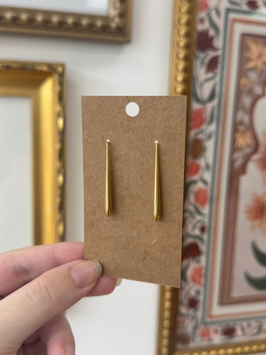 Long Gold Drop Earrings Earrings