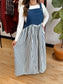 Navy Denim Overall Dress Dress