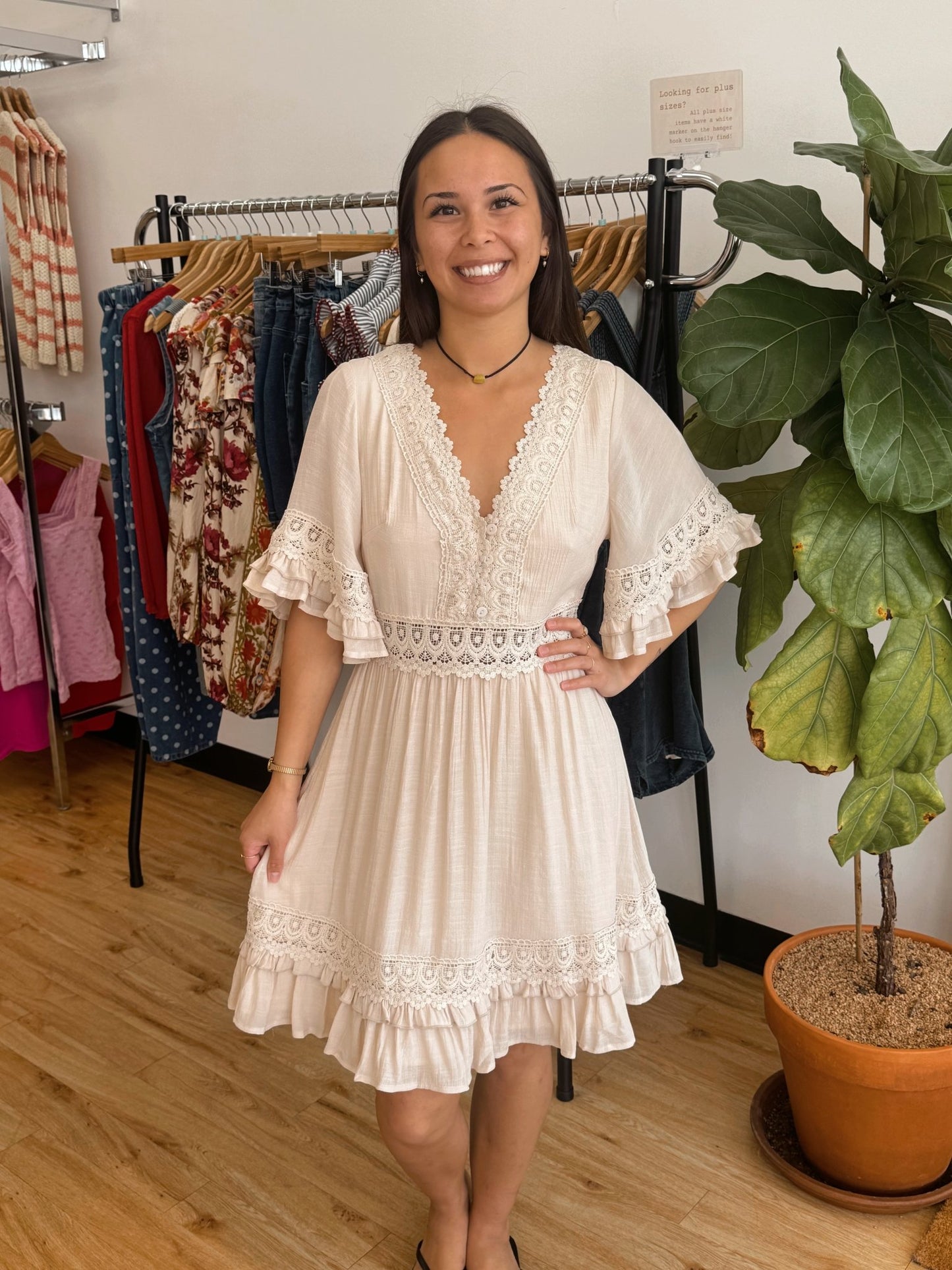 Open Back Lace Dress Dress