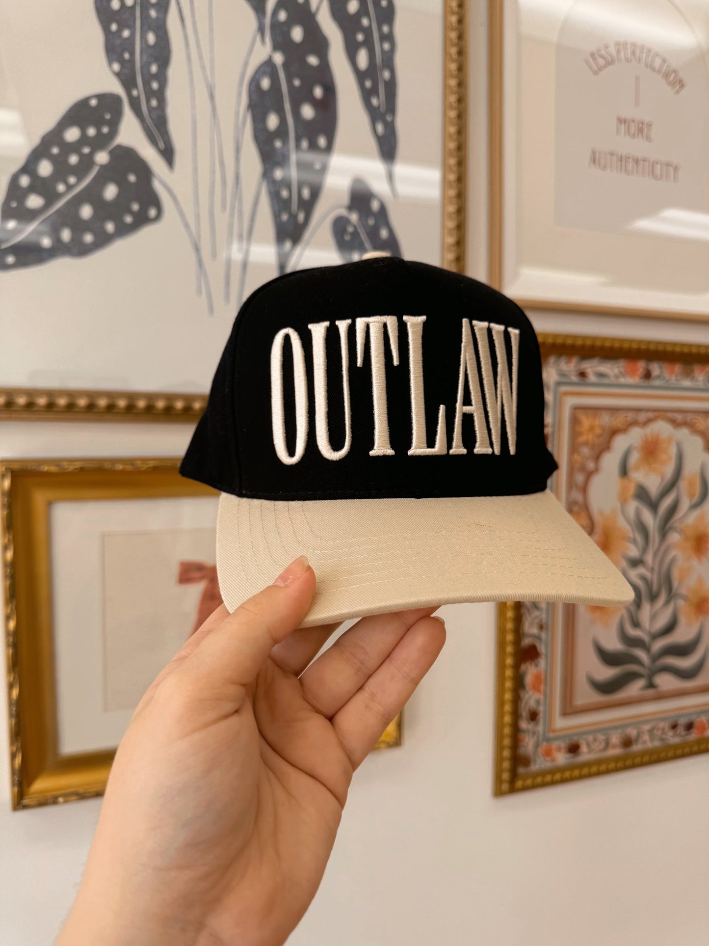 Outlaw Embroidered Cap Hat