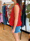 Polka Dot Ruffle Tank Top Shirts & Tops