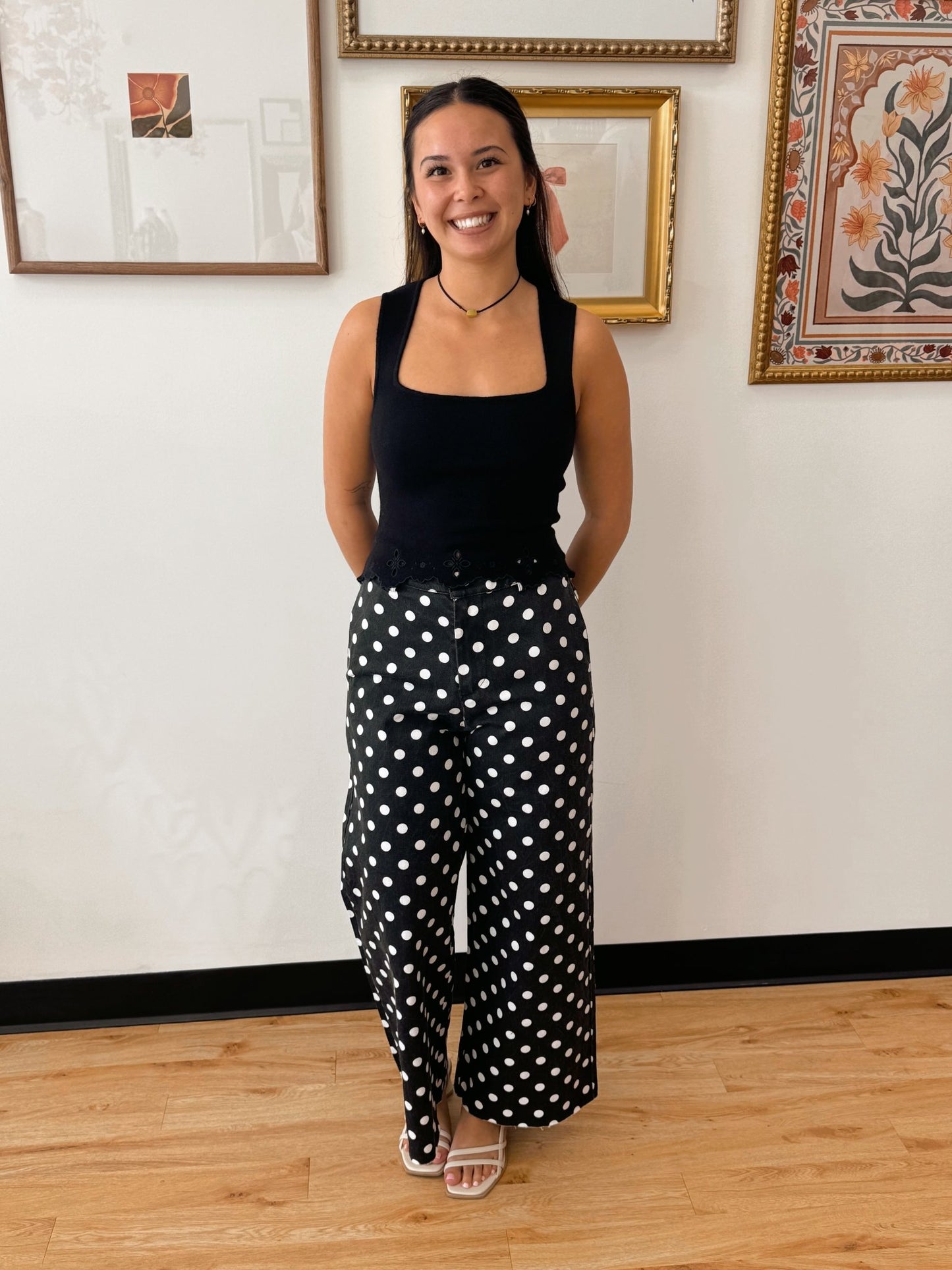 Polka Dot Trouser Pants Pants
