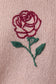 Rose Stitching Pink Sweater Shirts & Tops