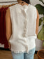 Ruffle Back Button Sweater Vest Oatmeal Shirts & Tops