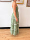 Sage Tiered Trim Maxi Dress Dress