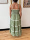 Sage Tiered Trim Maxi Dress Dress