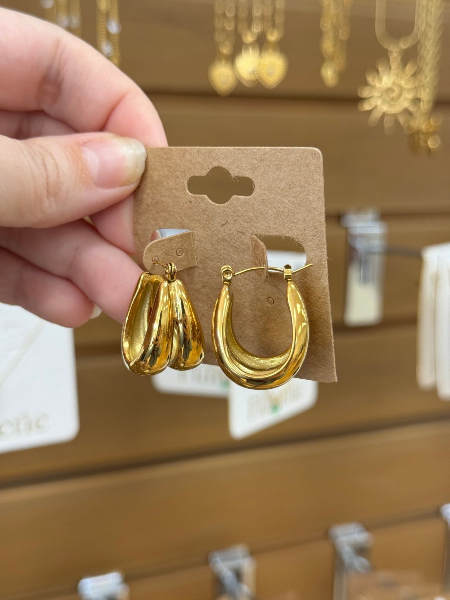 Stacked Chunky Hoop Earrings Earrings