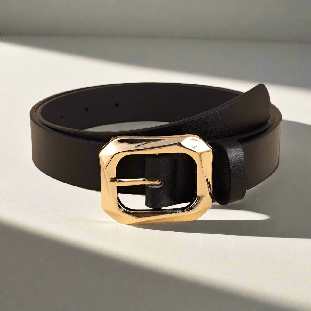 Textured Black & Gold Belt