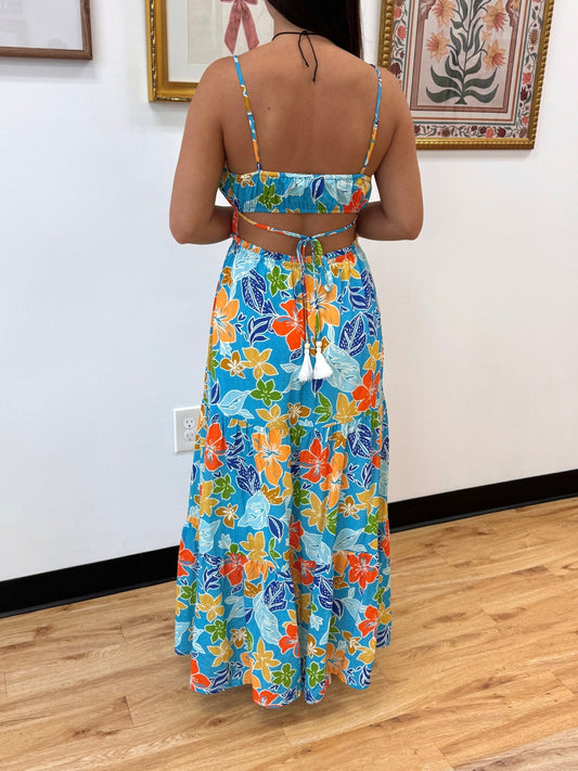 Tropical Hibiscus Maxi Dress Dress