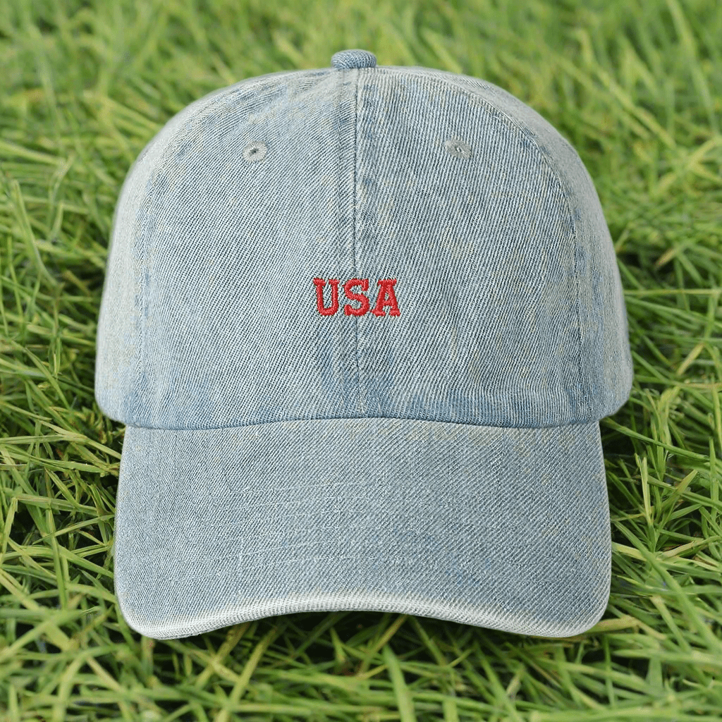 USA Embroidered Denim Cap