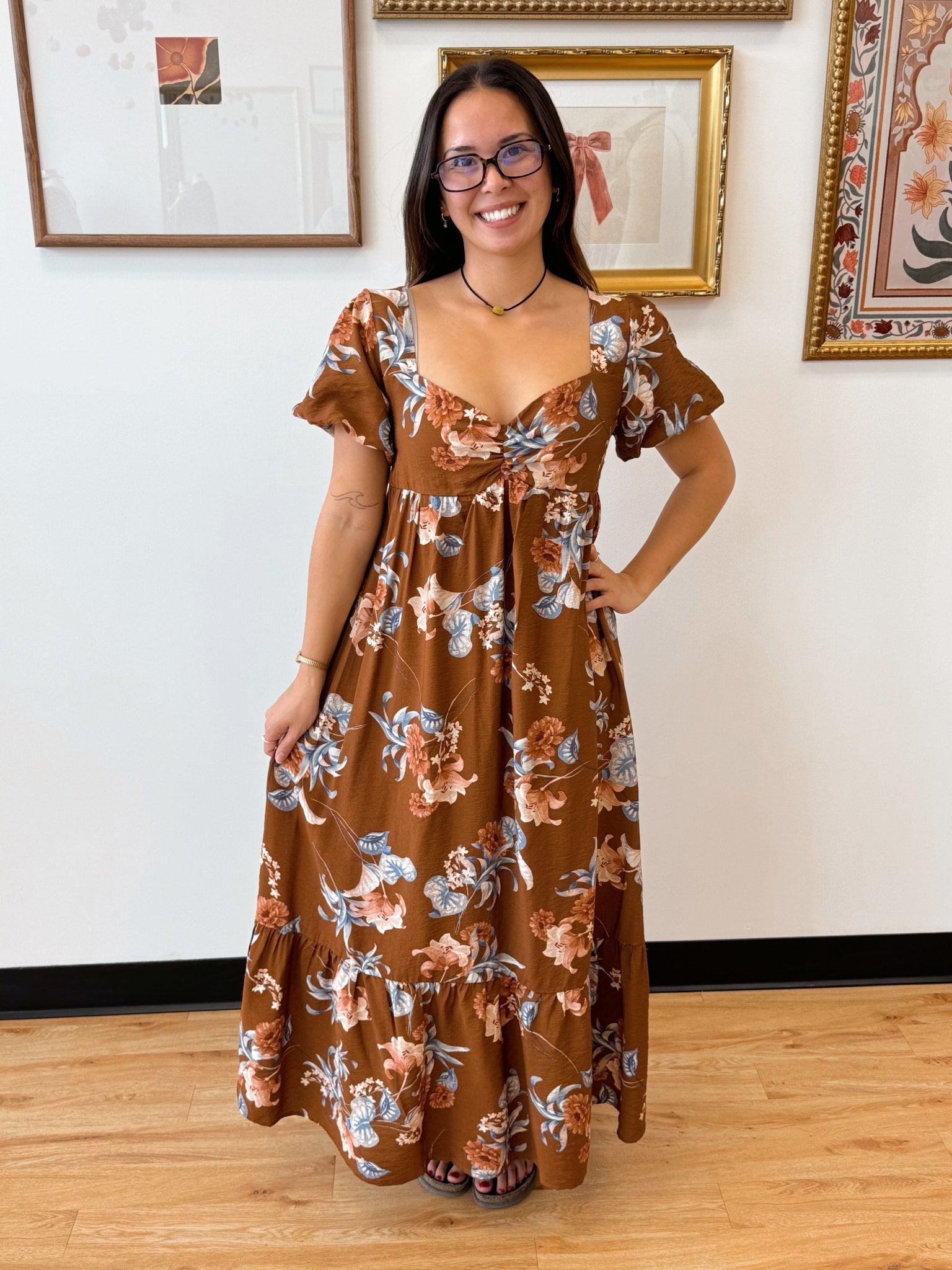 Vintage Floral Maxi Dress Small Vintage Floral Maxi Dress Small