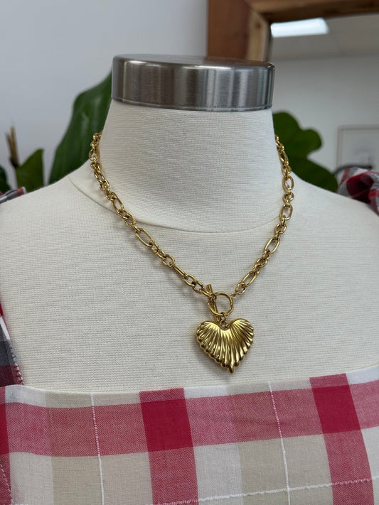 Vintage Heart Charm Necklace Necklaces