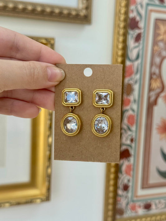 Vintage Rhinestone Drop Earrings Earrings