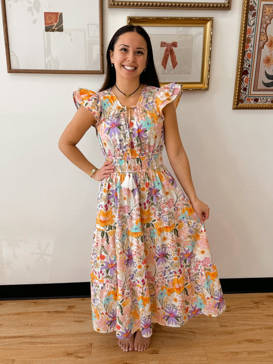 Whimsy Garden Midi Dress Dress