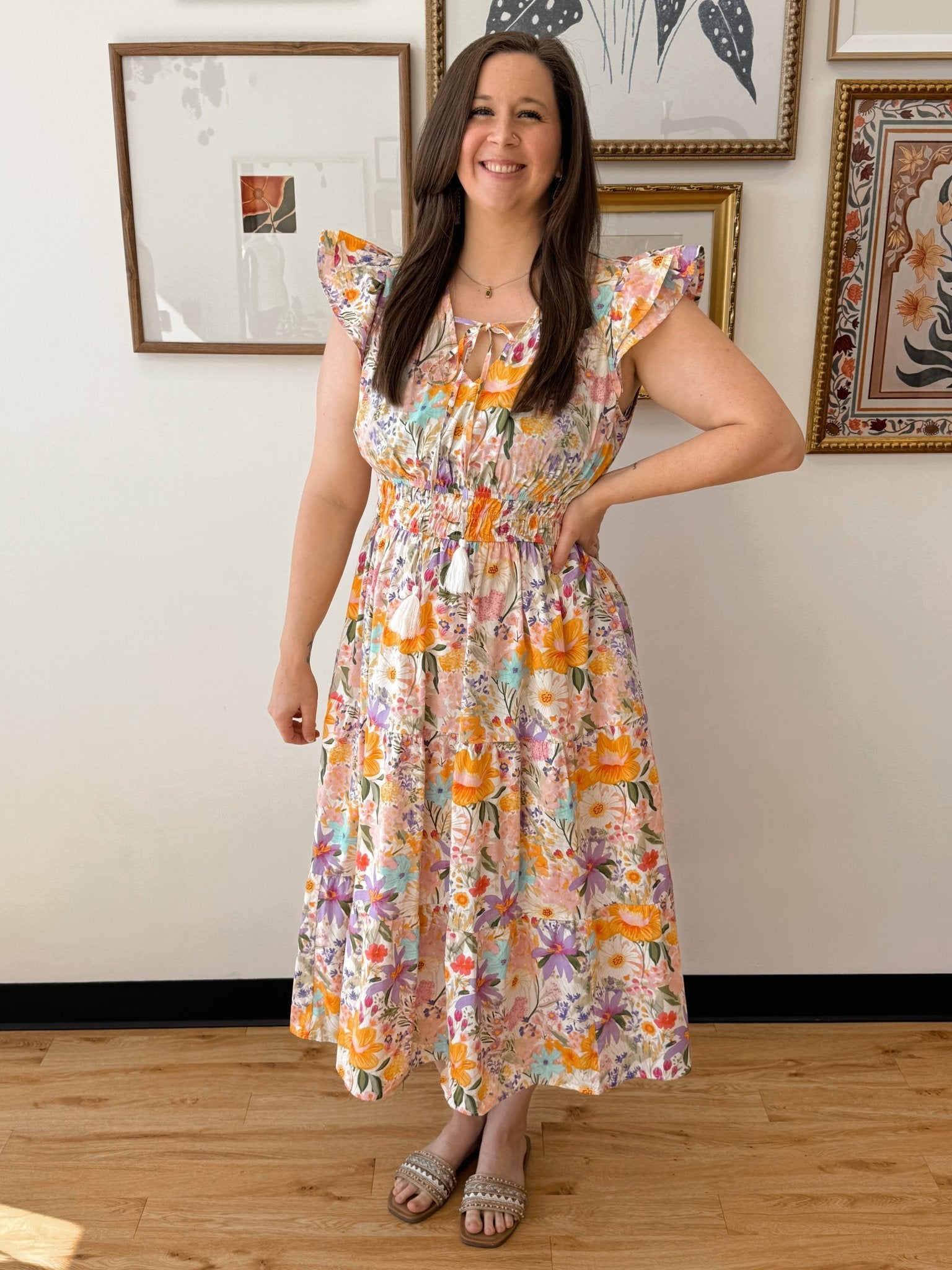 Whimsy Garden Midi Dress Dress