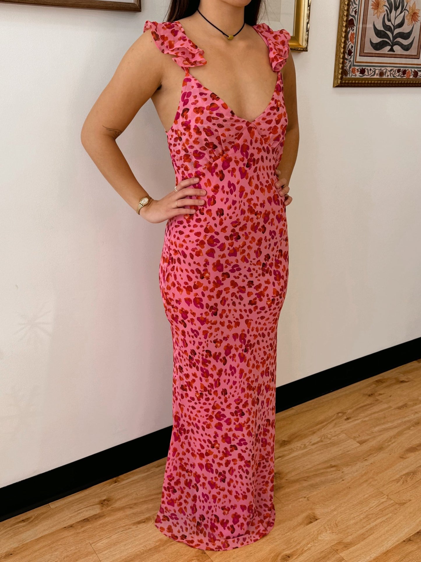 Wild Rose Flutter Maxi Dress Dress