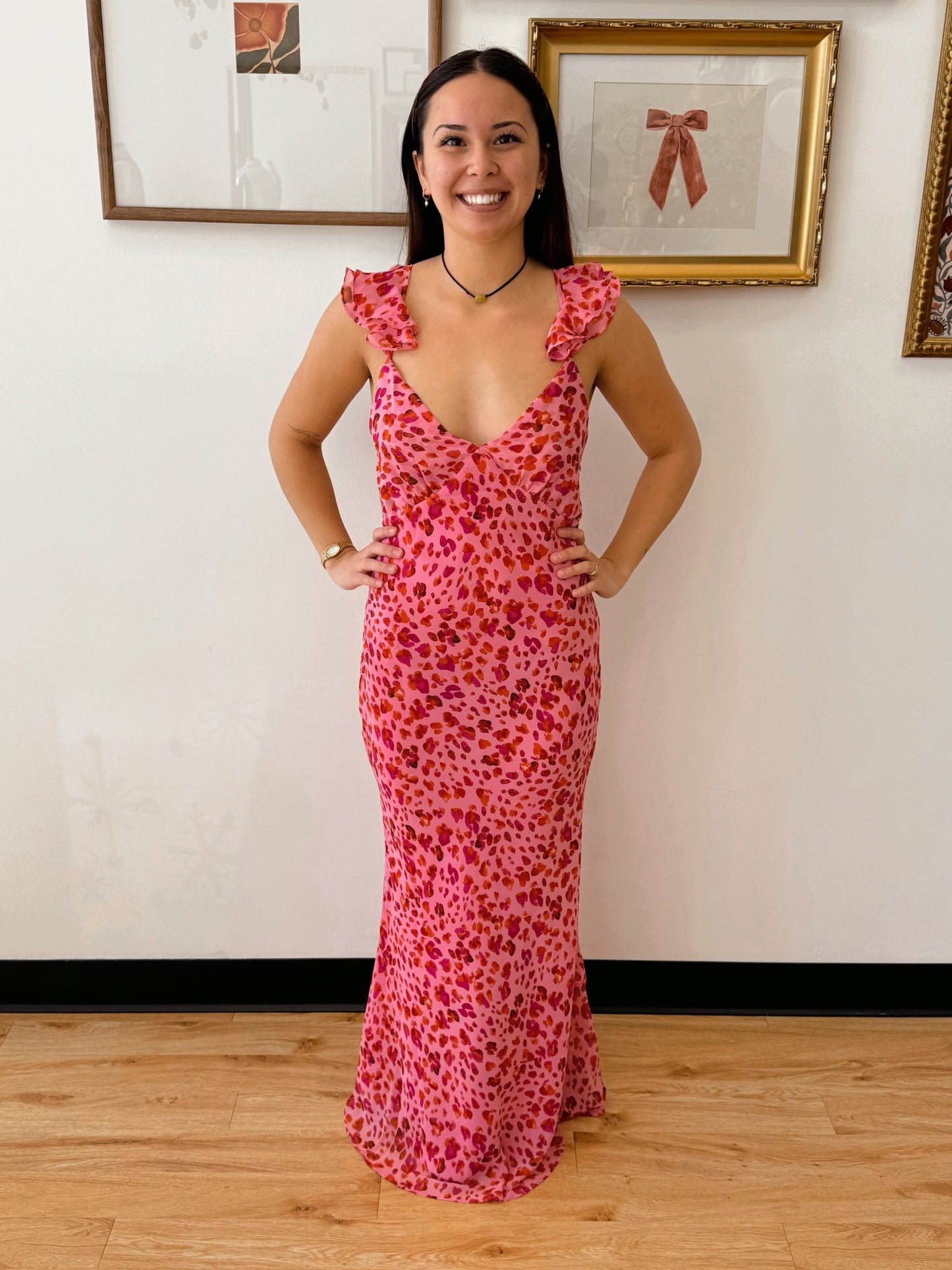 Wild Rose Flutter Maxi Dress Dress