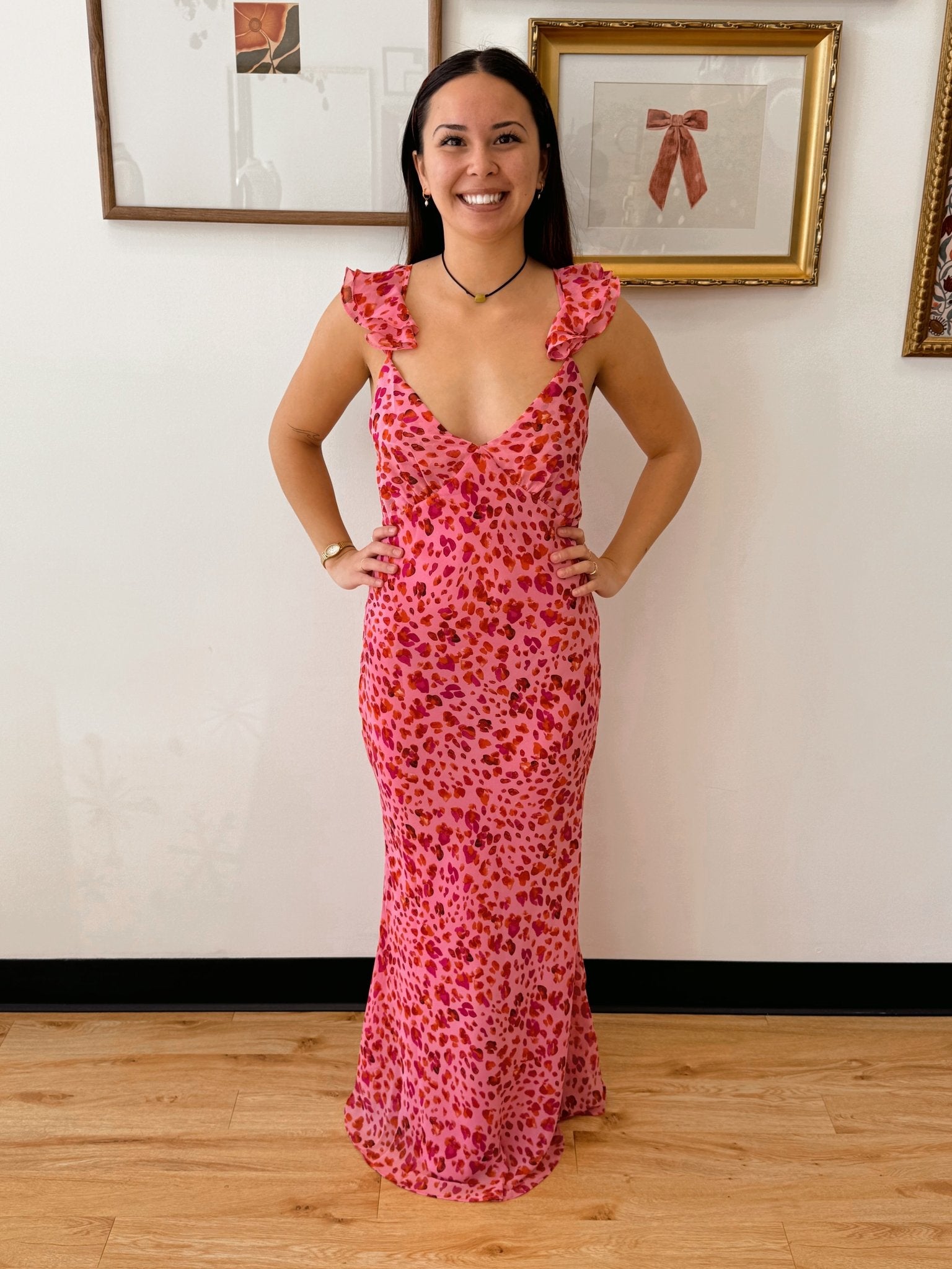 Wild Rose Flutter Maxi Dress Dress