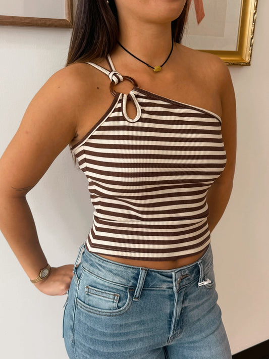 Y2K Striped Tank Top Shirts & Tops