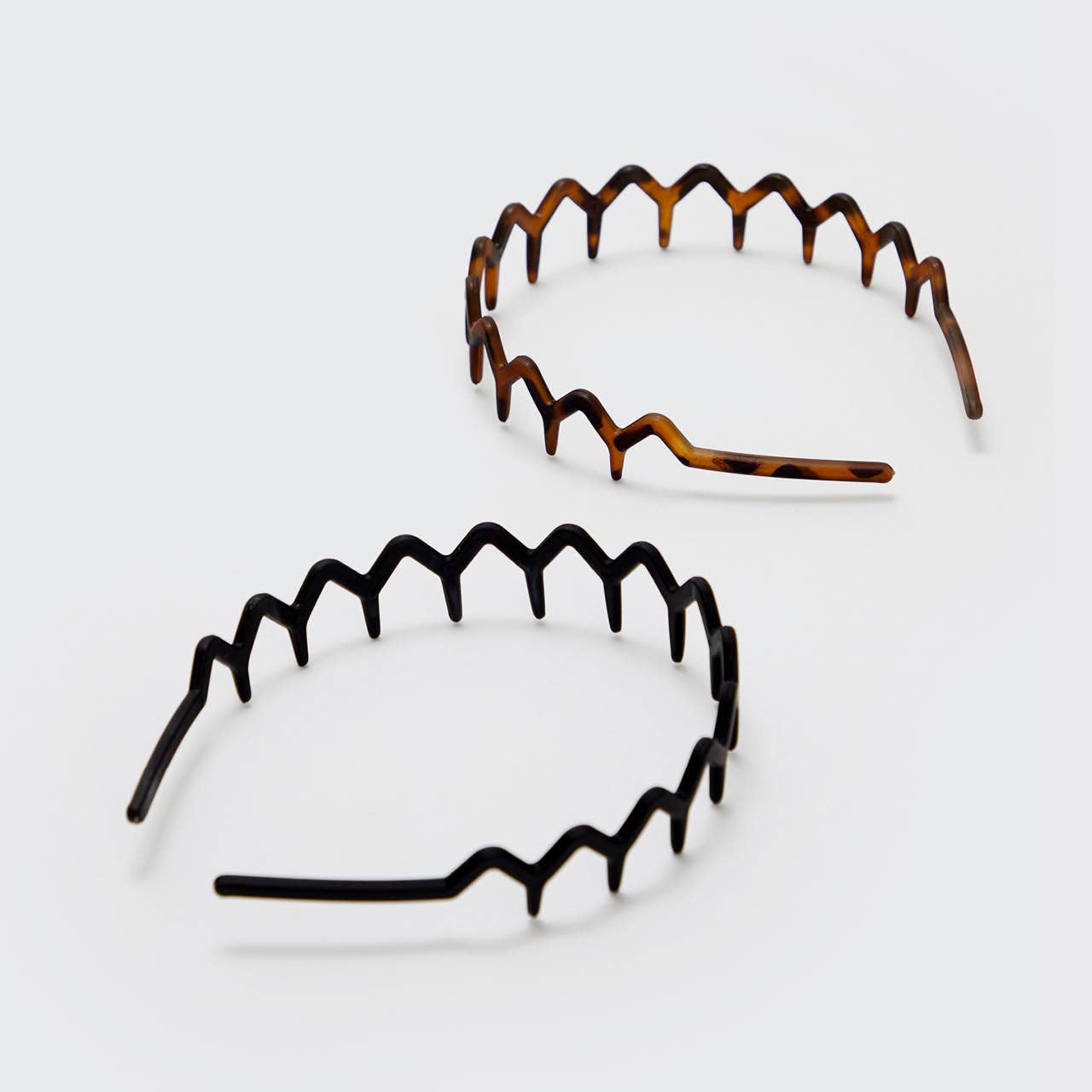 Zig Zag Headband 2pc - Black & Tort Hair Accessories