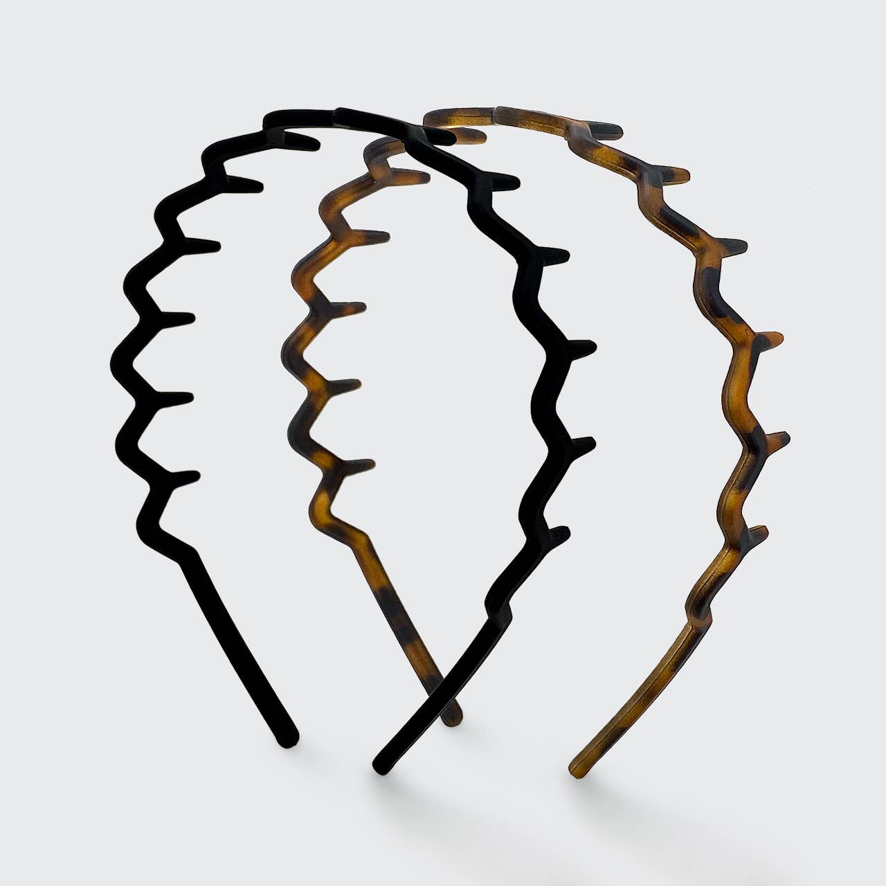 Zig Zag Headband 2pc - Black & Tort Hair Accessories